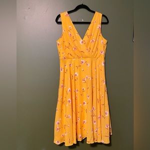 Mustard Yellow Floral Dress